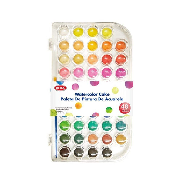 Perfect Dealz Bright Watercolour Paint Cake Set – 48 Colours