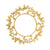 Decorative Stainless Steel Charger Plate with an intricate leaf design, perfect for elegant table settings.