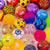 45mm Mixed Rubber Bouncy Balls assortment in vibrant colors and patterns, perfect for playtime and party fun.