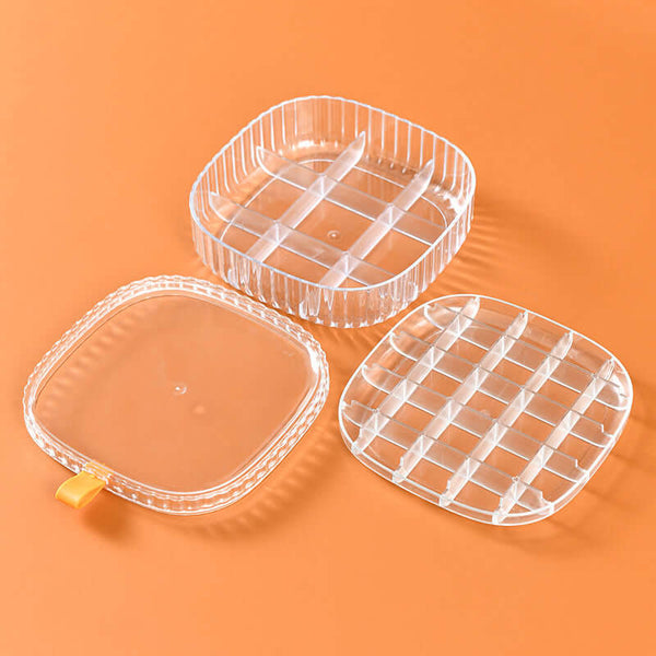Perfect Dealz Clear Multi-Layer Jewellery Storage Box with Compartments