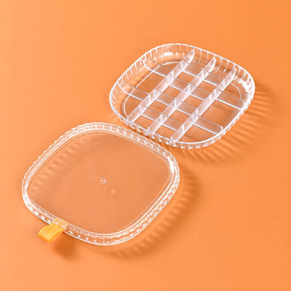 Perfect Dealz Clear Multi-Layer Jewellery Storage Box with Compartments