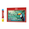 Perfect Dealz Compact Oil Pastel Set 12 Vibrant Colours (6cm Each)