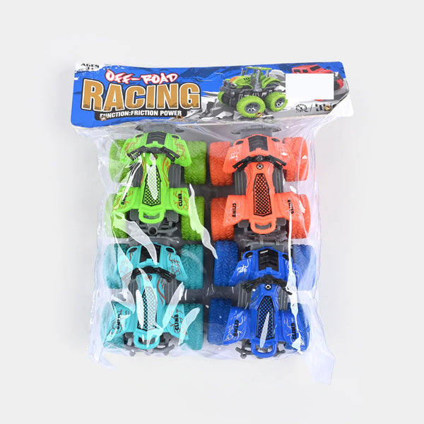 Inertial Stunt Beach Motorcycle Toy set featuring four colorful off-road racing vehicles in packaging.