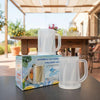 Double Layer Reusable Drink Mug with packaging, showcasing insulated design for keeping beverages cold.