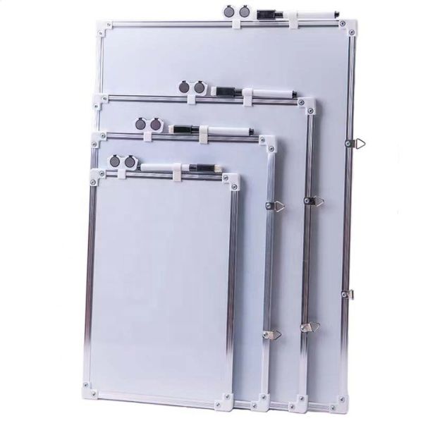 Double-Sided Erasable Whiteboard in multiple sizes, showcasing versatility for learning and creativity.