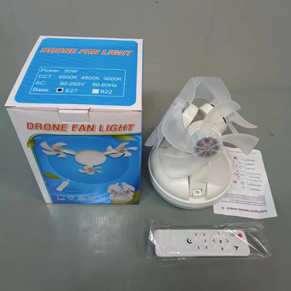 Drone-Style LED Ceiling Fan Light with Remote Control