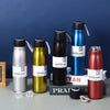 Dual Vacuum Insulated Stainless Steel Water Bottle collection in various colors on a table.