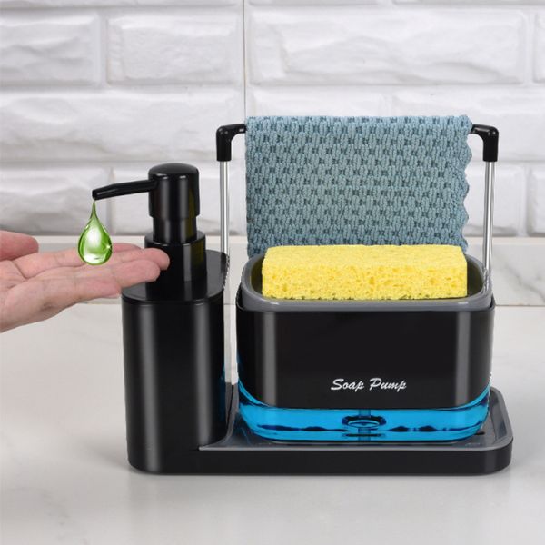 Dual Soap Dispenser with Sponge Holder