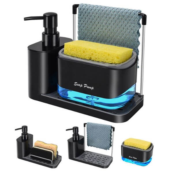 Perfect Dealz Dual Soap Dispenser with Sponge Holder