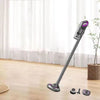 Mite Remover 2 in 1 Cordless Vacuum Cleaner standing in a bright room with curtains and hardwood floor.