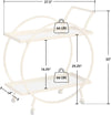 2 Tier Mobile Serving Trolley dimensions diagram showing measurements and weight capacity for practical use.