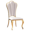 White Upholstered High Back Dining Chair