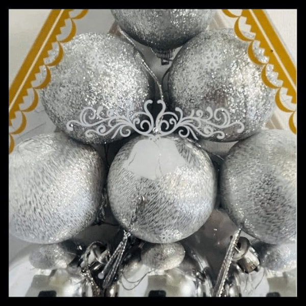 Festive Assorted Christmas Tree Balls 12 Pieces