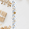 Festive Christmas Popper Crackers displayed with gold and blue design, perfect for holiday parties.