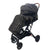 Foldable Multifunctional Baby Stroller in black with a stylish design, perfect for comfort and safety during outings.