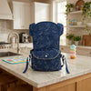Adjustable Baby Carrier featuring a navy design, padded sections, adjustable straps, and spacious front pocket.