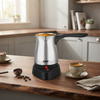 Stainless Steel Electric Coffee Pot With Collapsible Handle