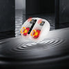 Electric Foot Massager with heated foot pads and control panel on a serene water surface background.