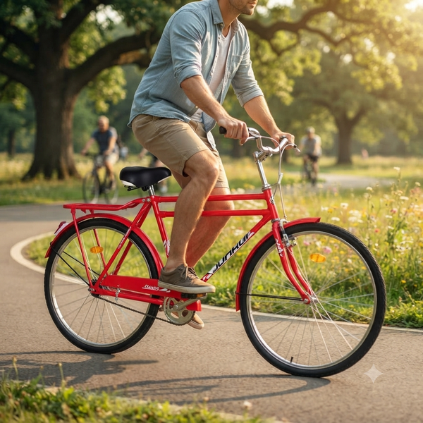 Classic 26-Inch Steel City Bicycle with Rear Carrier
