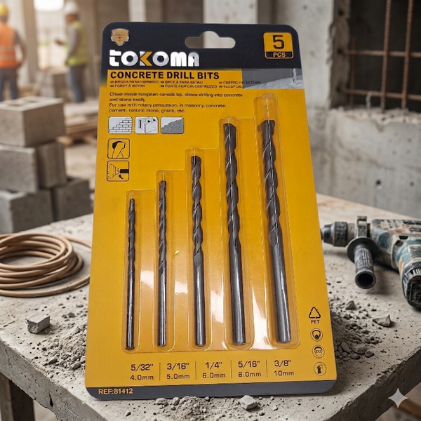 5-Piece Concrete Drill Bit Set