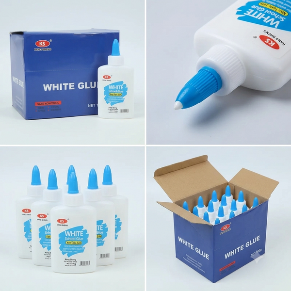 100ml White PVA Milk Glue Bottle