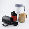 Stainless Steel Leak-Proof Vacuum Coffee Mug with Handle