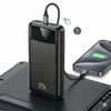 10000mAh 22.5W Fast Charge Power Bank charging a smartphone, showing battery percentage and sleek design.