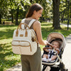Convertible Canvas Diaper Bag Backpack with Shoulder Strap