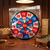 14.2 Inch Safe Sticky Ball Dart Board in packaging with colorful scoring sections.