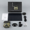 4G Solar-Powered Outdoor Trail Camera with accessories including solar panel, mounting kit, and instruction manual.