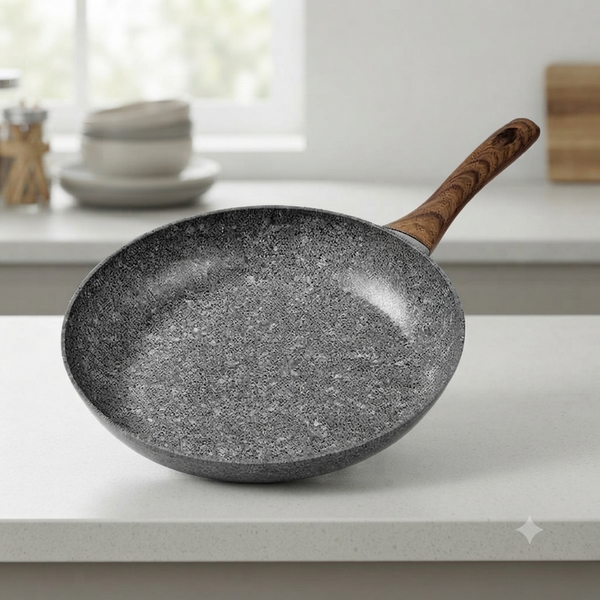 Black Aluminum Non-Stick Frying Pan - 20 cm