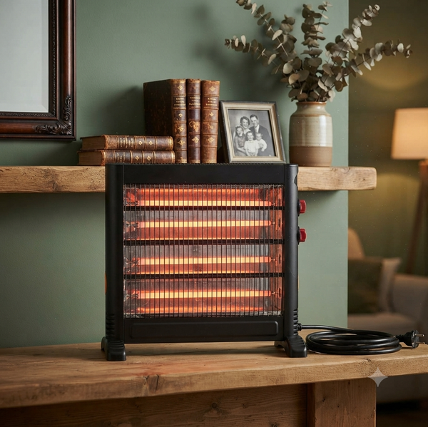 4 Bar Heater with Thermostat and Safety Switch