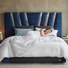 Stylish Modern Headboard with Unique Fan-Panel Design