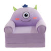 Childrens Animal Sofa Chair featuring a playful monster design with a purple color and fun facial expression.