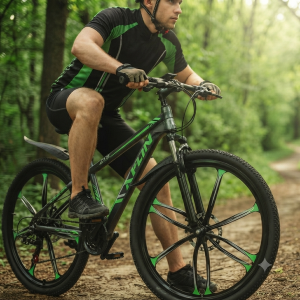 26-Inch Mountain Bicycle with Disc Brakes and Alloy Wheels