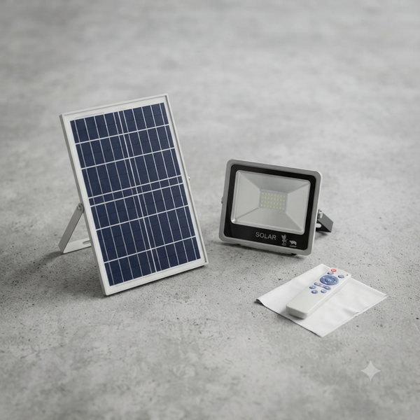 800W Solar Powered LED Flood Light With Panel and Remote