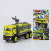 Alloy Tractor Head Watering Truck Play Set with water spray feature, ideal for imaginative play, perfect for kids aged 3 and up.