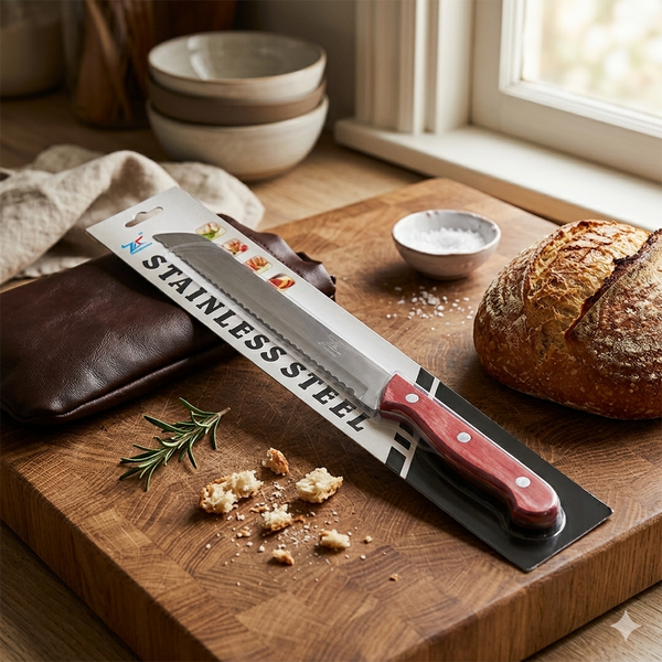 Stainless Steel Serrated Bread Knife