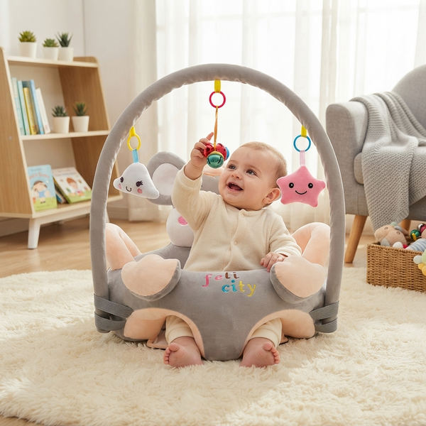 Kids Plush Chair Baby Seats Sofa With Game Pole