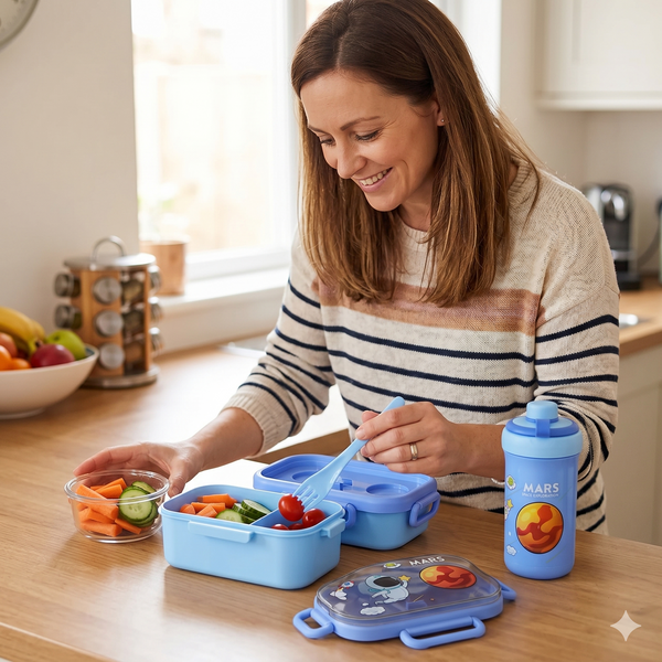 Space Print Lunch Box and Water Bottle Set