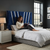 Stylish Modern Headboard with Unique Fan-Panel Design