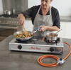 2 Burner Stainless Steel Gas Stove with Hose and Regulator