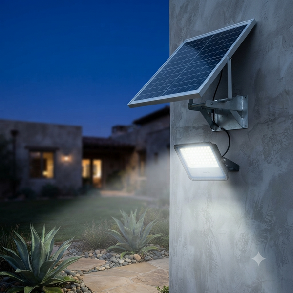 1000W Solar Flood Light with Solar Panel