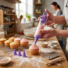 Pastry Syringe with 4 piece Cream Nozzles