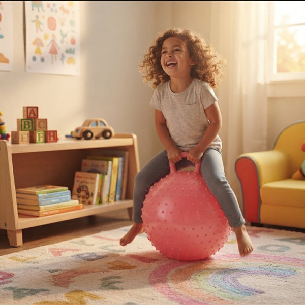 Inflatable Sit and Bounce Hop Ball for Kids