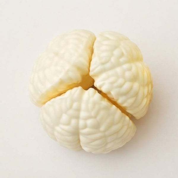 Playful Produce Cutting Set toy piece resembling a cross-section of a brain for imaginative play.
