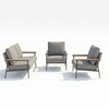 3-Piece Outdoor Patio Lounge Set featuring a modern design with plush seating and sleek metal frames.