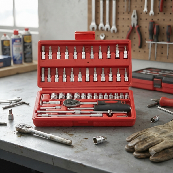46pcs 1/4-Inch Driven Socket Set
