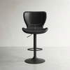 Modern Swivel Bar Stool with Upholstered Seat
