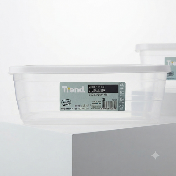 2L Rectangle Storage Container With Lid